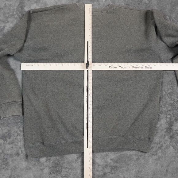 VTG American Eagle Outfitters Sweatshirt Mens Large Gray‎ Trees Stripes USA Flag - Picture 5 of 10